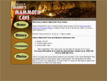 Tablet Screenshot of idahosmammothcave.com